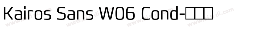 Kairos Sans W06 Cond字体转换